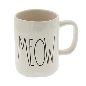 Rae Dunn Meow Coffee Mug White